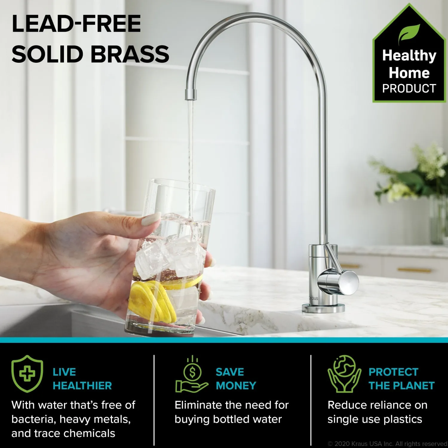 Sale Oletto Pull-Down Kitchen Faucet & Purita Water Filter Faucet in Chrome Single Hole|Water Filter Faucets