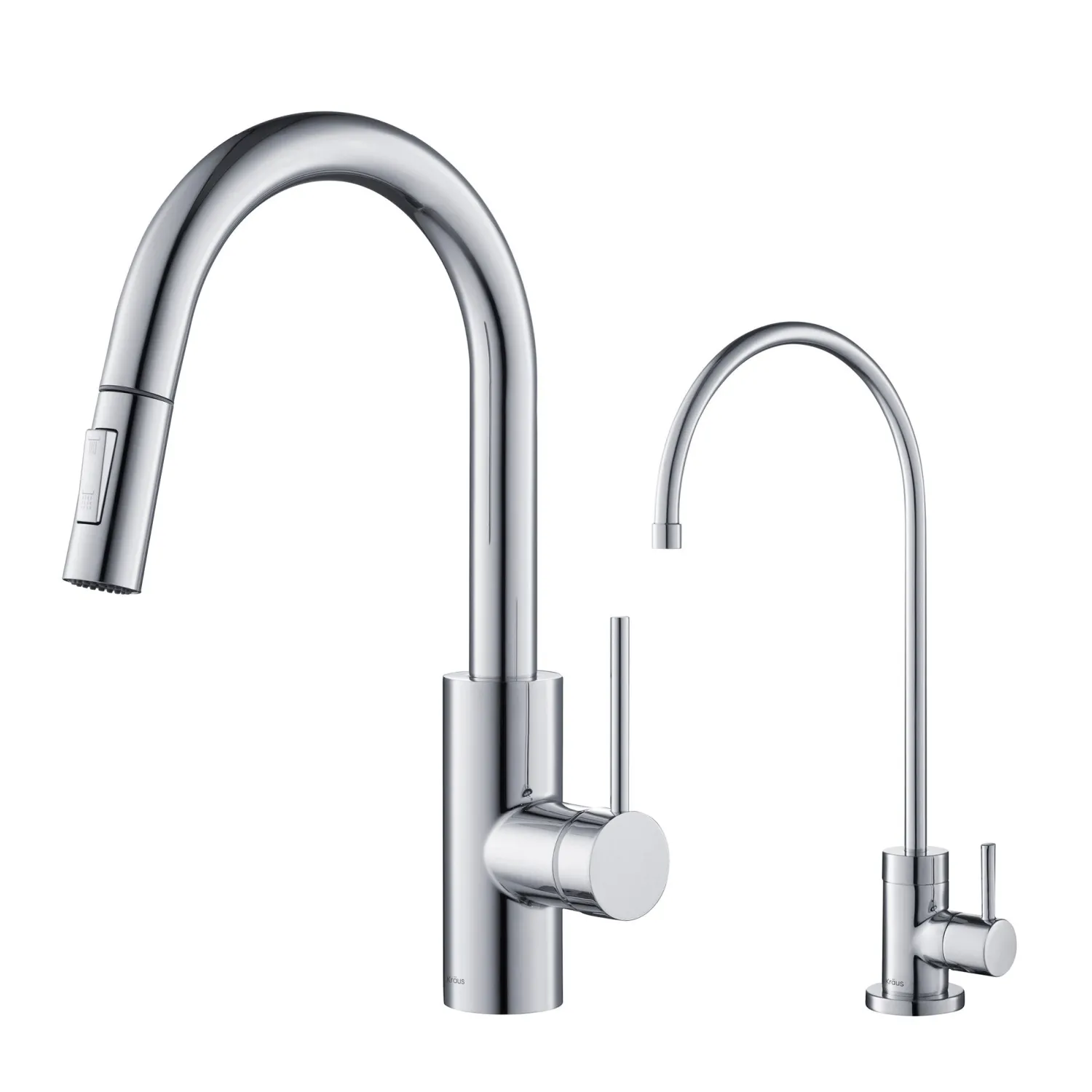 Sale Oletto Pull-Down Kitchen Faucet & Purita Water Filter Faucet in Chrome Single Hole|Water Filter Faucets
