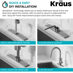Discount Oletto Pull-Down Single Handle Kitchen Faucet in Spot Free Antique Champagne Bronze Single Hole|Bar Faucets