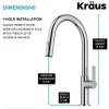 Outlet Oletto Single Handle Chrome Pull-Down Kitchen Faucet Single Hole