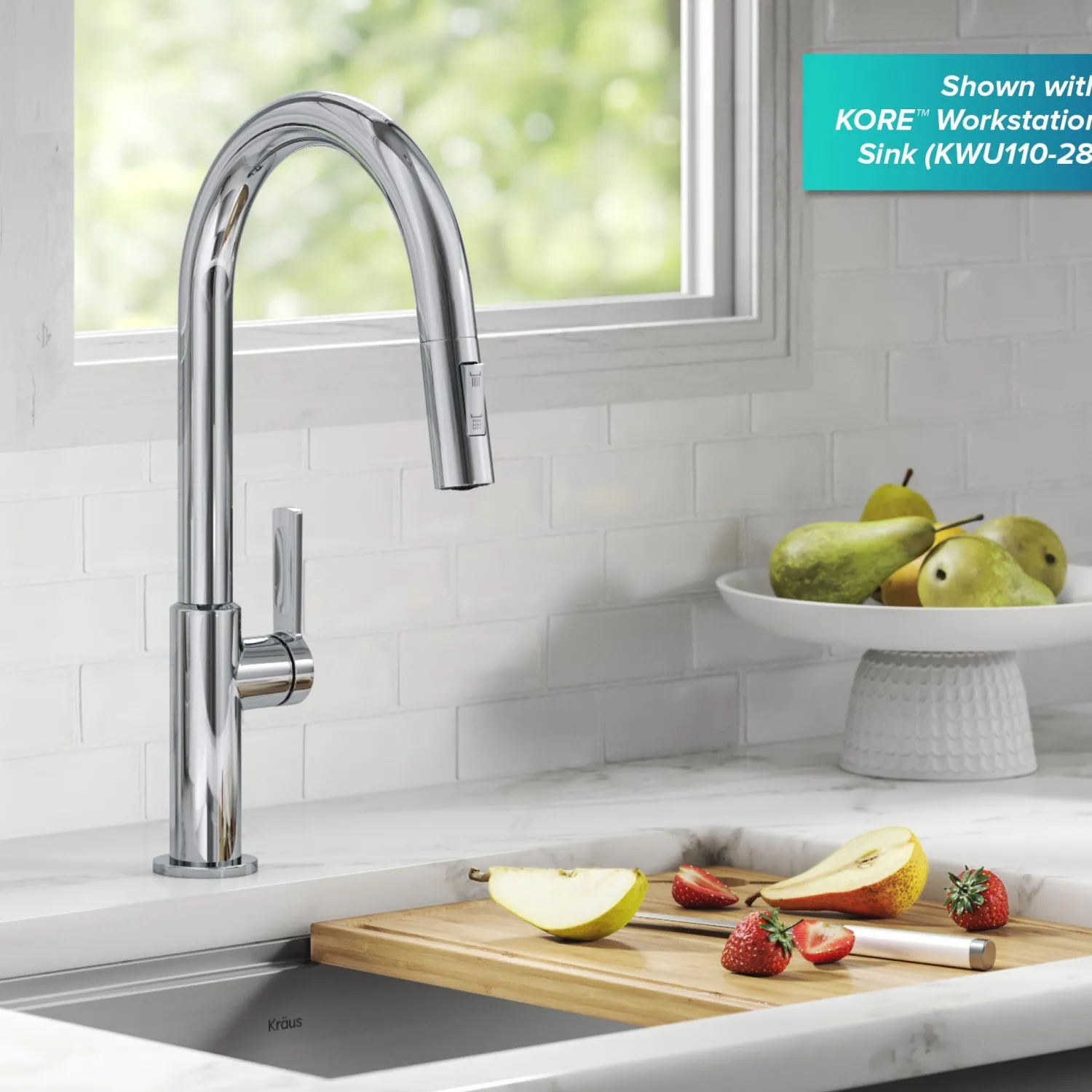Outlet Oletto Single Handle Chrome Pull-Down Kitchen Faucet Single Hole