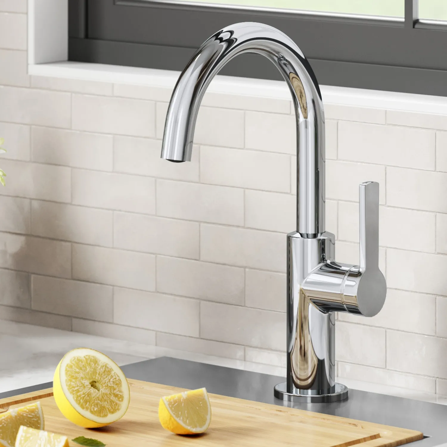 Clearance Oletto Single Handle Chrome Kitchen Bar Faucet Single Hole|Bar Faucets