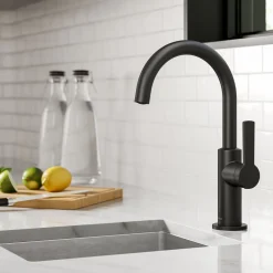 Oletto Single Handle Kitchen Bar Faucet in Matte Black Single Hole|Bar Faucets