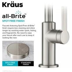 Sale Oletto Single Handle Kitchen Bar Faucet in Spot Free Stainless Steel Single Hole|Bar Faucets