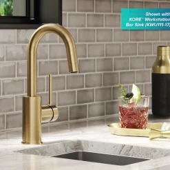 New Oletto Single Handle Kitchen Bar Faucet in Spot Free Antique Champagne Bronze Single Hole|Bar Faucets