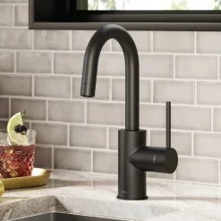Hot Oletto Single Handle Kitchen Bar Faucet in Matte Black Single Hole|Bar Faucets