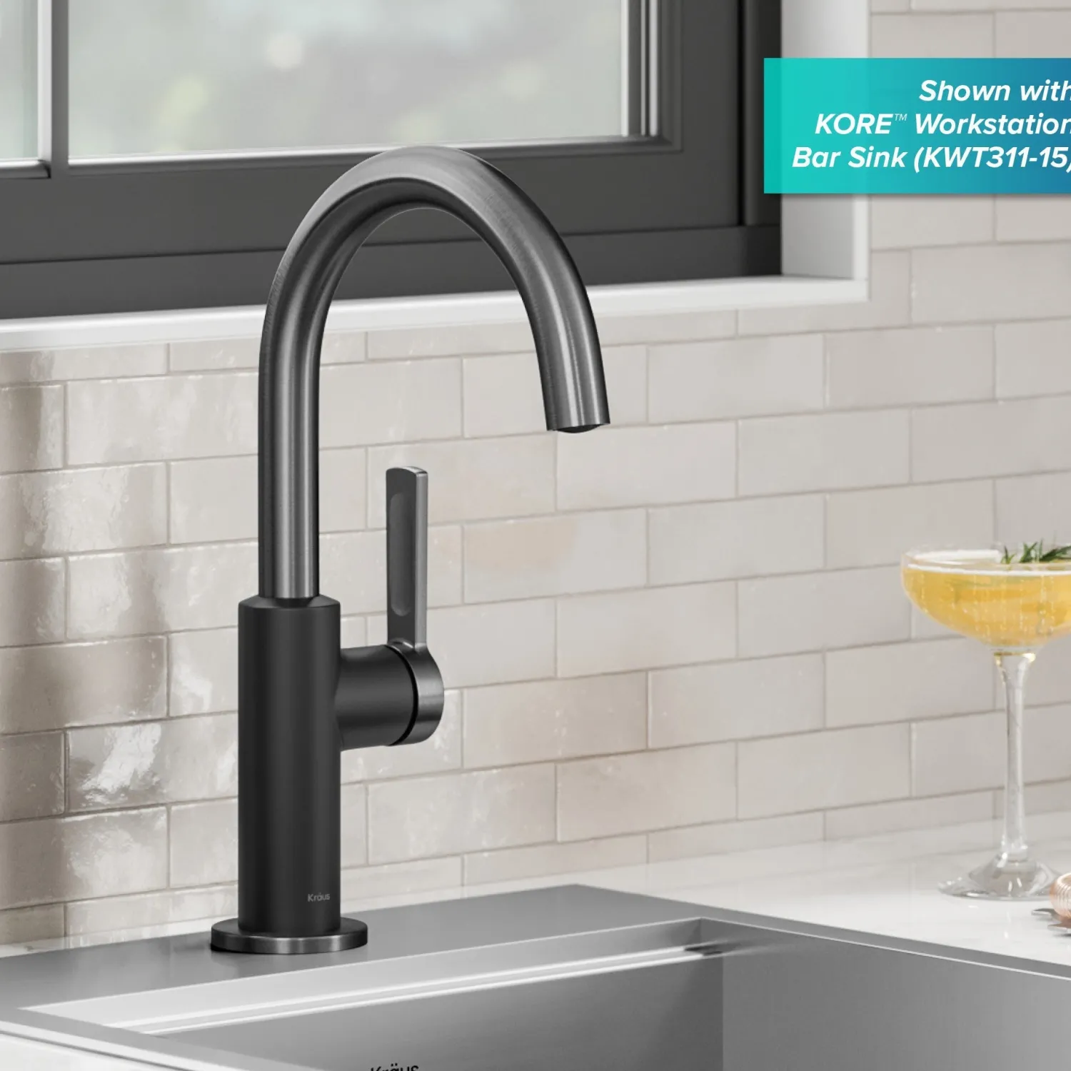 Outlet Oletto Single Handle Matte Black & Black Stainless Steel Kitchen Bar Faucet Single Hole|Bar Faucets