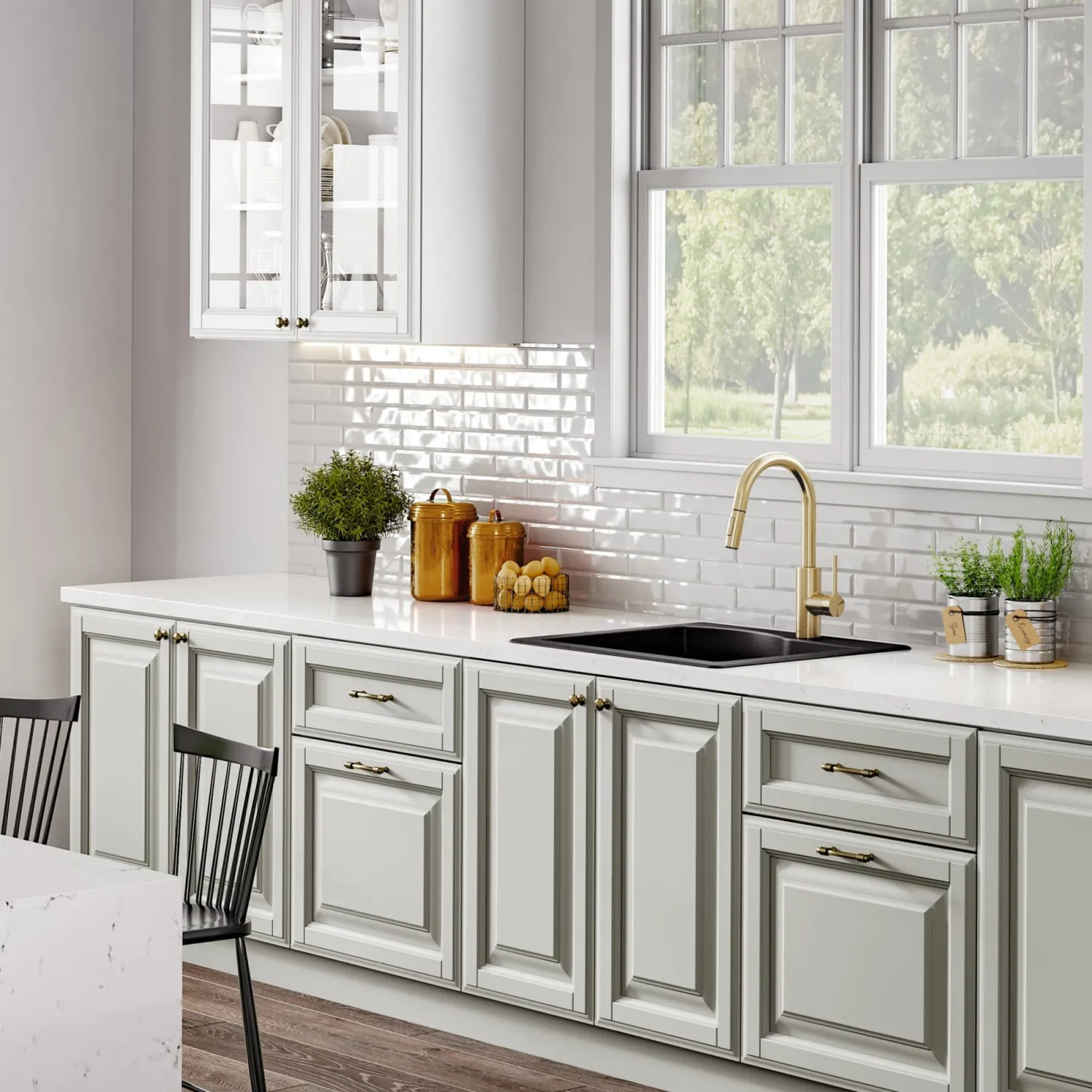 Discount Oletto Single Handle Pull Down Kitchen Faucet in Brushed Brass Single Hole