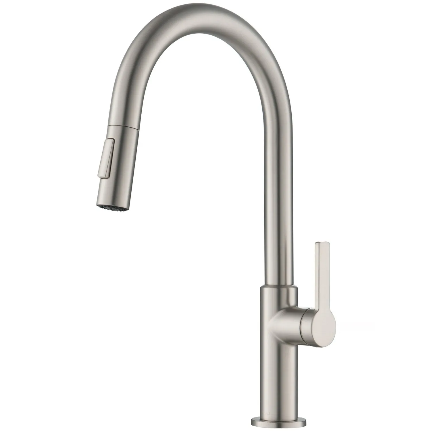 Best Oletto Single Handle Pull-Down Kitchen Faucet in Spot Free Stainless Steel Single Hole