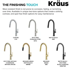 Best Oletto Single Handle Pull-Down Kitchen Faucet in Spot Free Stainless Steel Single Hole