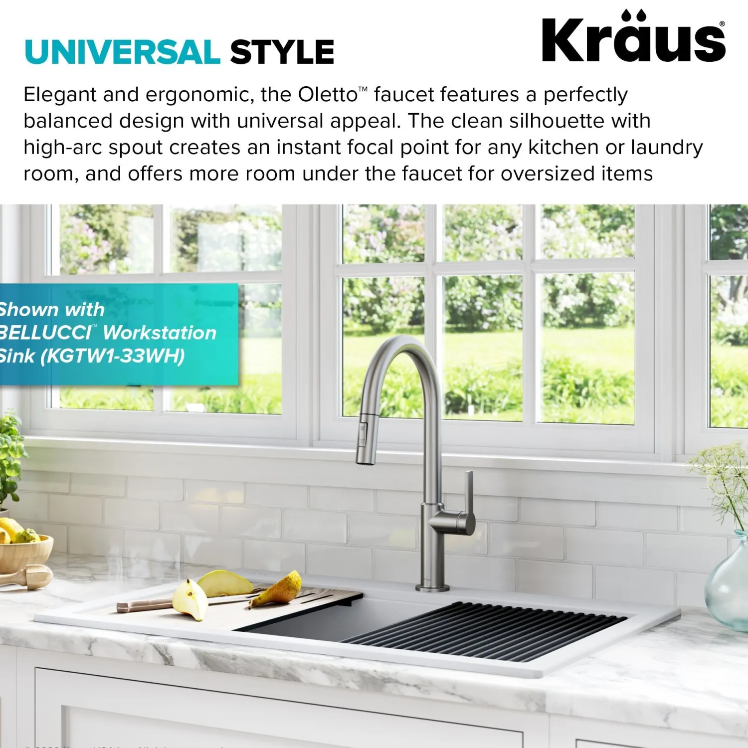 Best Oletto Single Handle Pull-Down Kitchen Faucet in Spot Free Stainless Steel Single Hole