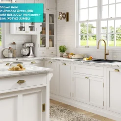 Best Oletto Single Handle Pull-Down Kitchen Faucet in Spot Free Stainless Steel Single Hole