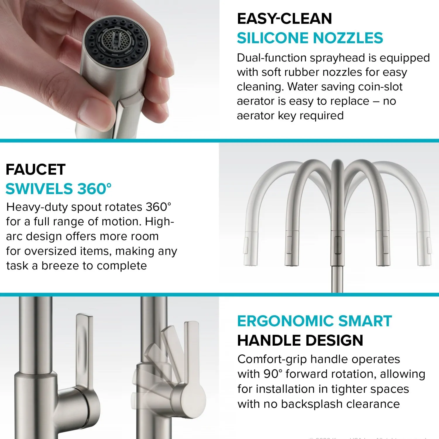 Best Oletto Single Handle Pull-Down Kitchen Faucet in Spot Free Stainless Steel Single Hole
