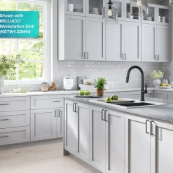 Best Oletto Single Handle Pull-Down Kitchen Faucet in Matte Black Single Hole