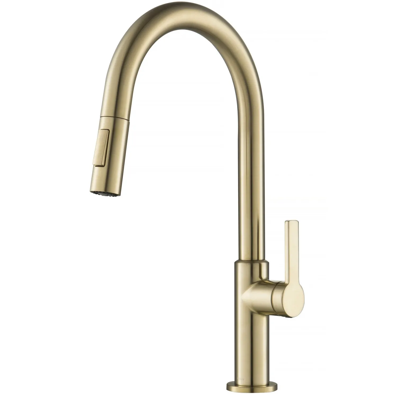 Online Oletto Single Handle Pull-Down Kitchen Faucet in Spot Free Antique Champagne Bronze Single Hole