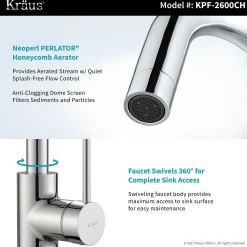 Online Oletto Single Lever Kitchen Bar Faucet in Chrome Bar Faucets