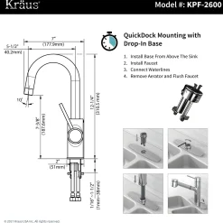 Online Oletto Single Lever Kitchen Bar Faucet in Chrome Bar Faucets