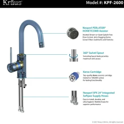 Online Oletto Single Lever Kitchen Bar Faucet in Chrome Bar Faucets
