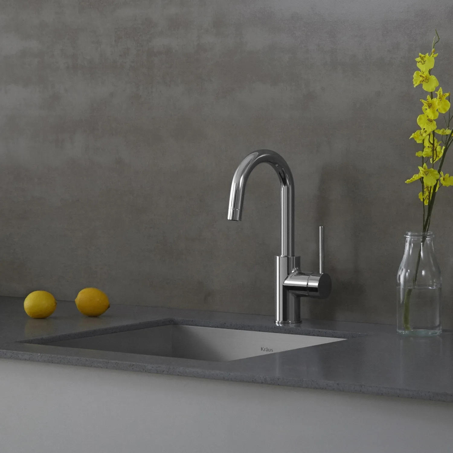 Online Oletto Single Lever Kitchen Bar Faucet in Chrome Bar Faucets