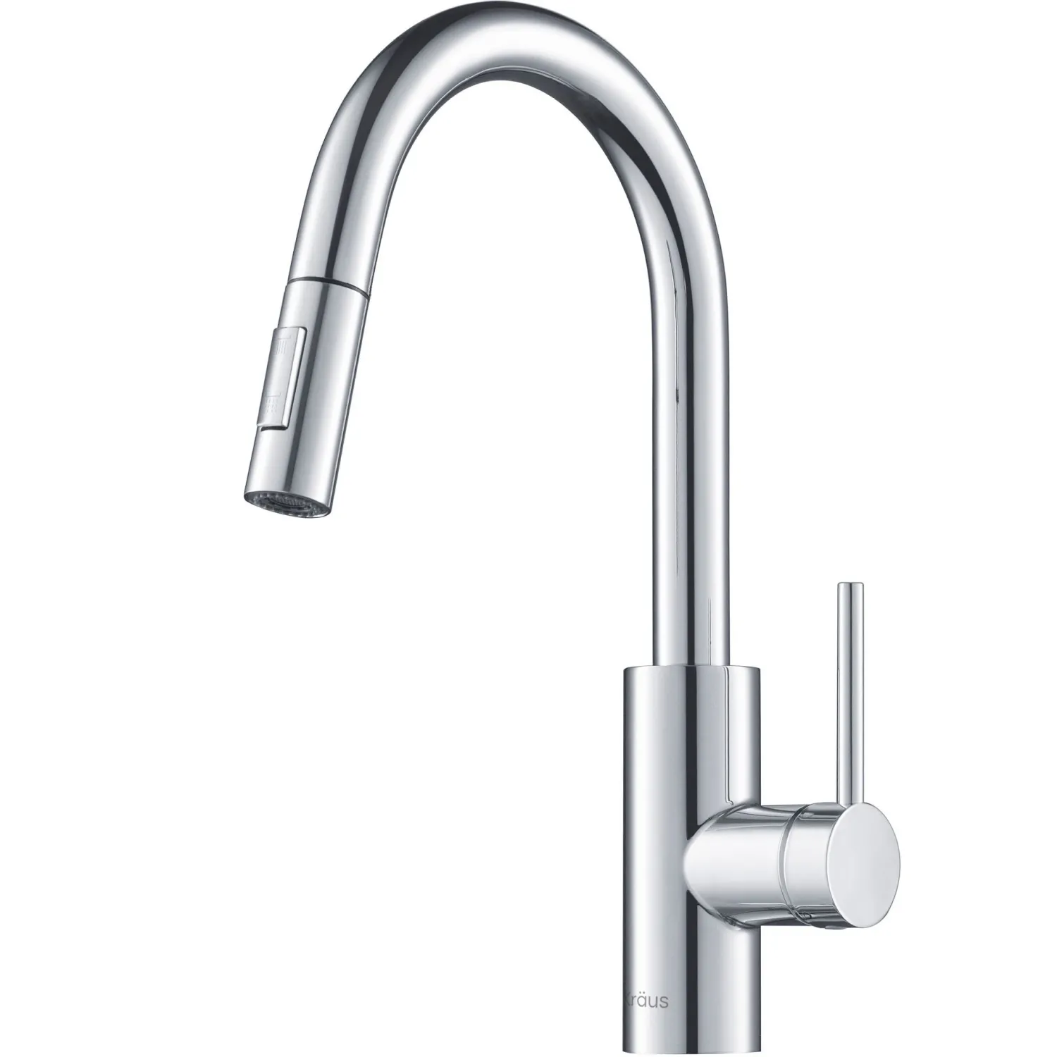 Online Oletto Single Lever Pull Down Kitchen Faucet in Chrome Single Hole