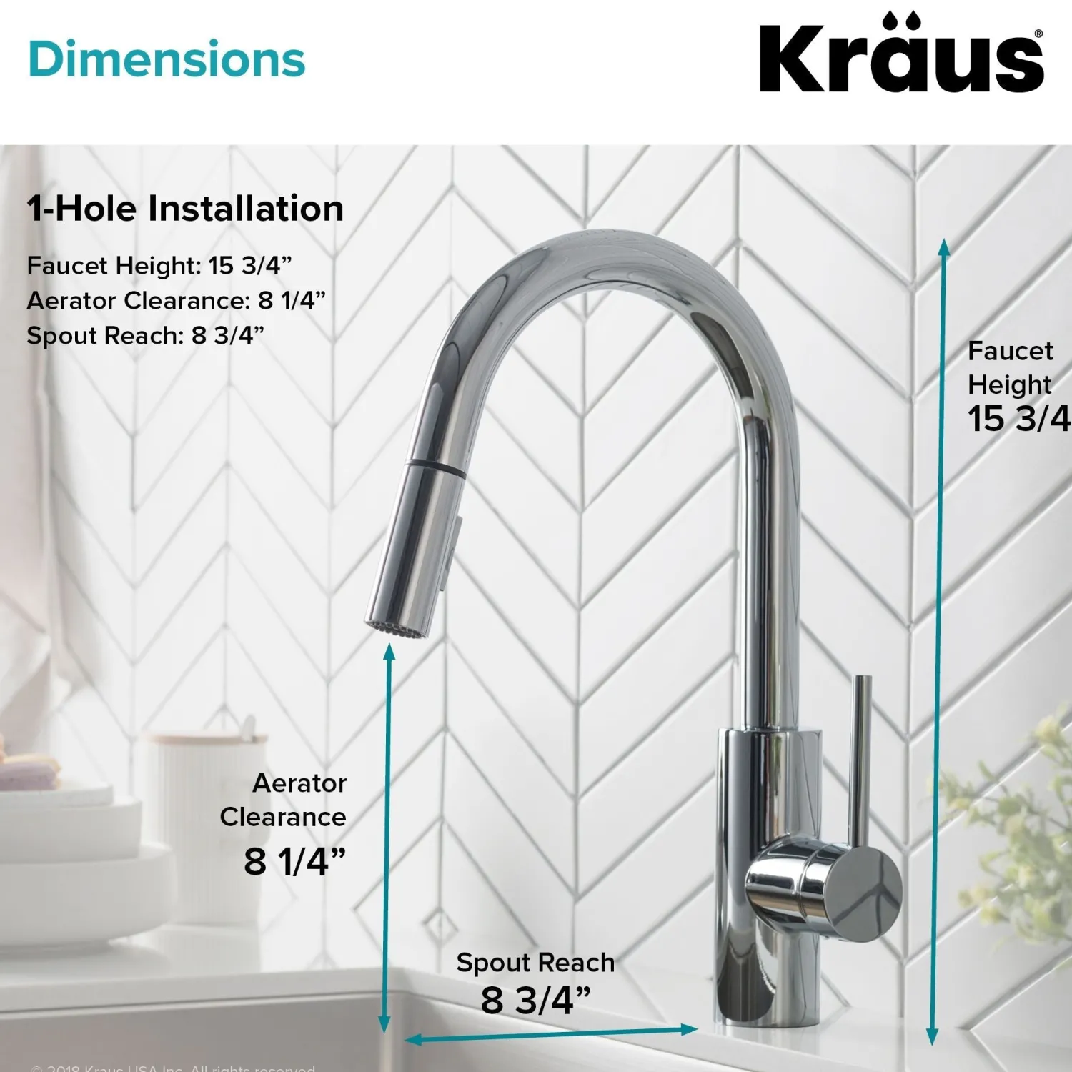 Online Oletto Single Lever Pull Down Kitchen Faucet in Chrome Single Hole