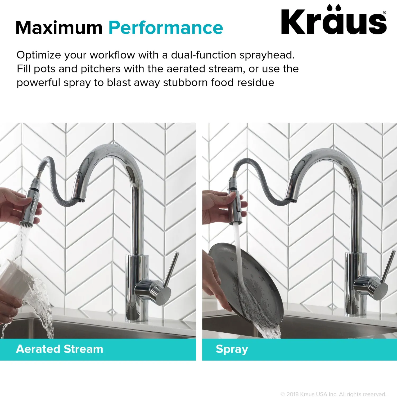 Online Oletto Single Lever Pull Down Kitchen Faucet in Chrome Single Hole