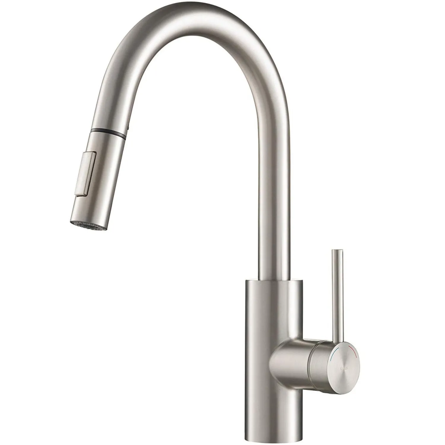 New Oletto Single Lever Pull Down Kitchen Faucet in Spot Free all-Brite Stainless Steel Single Hole