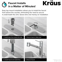 New Oletto Single Lever Pull Down Kitchen Faucet in Spot Free all-Brite Stainless Steel Single Hole