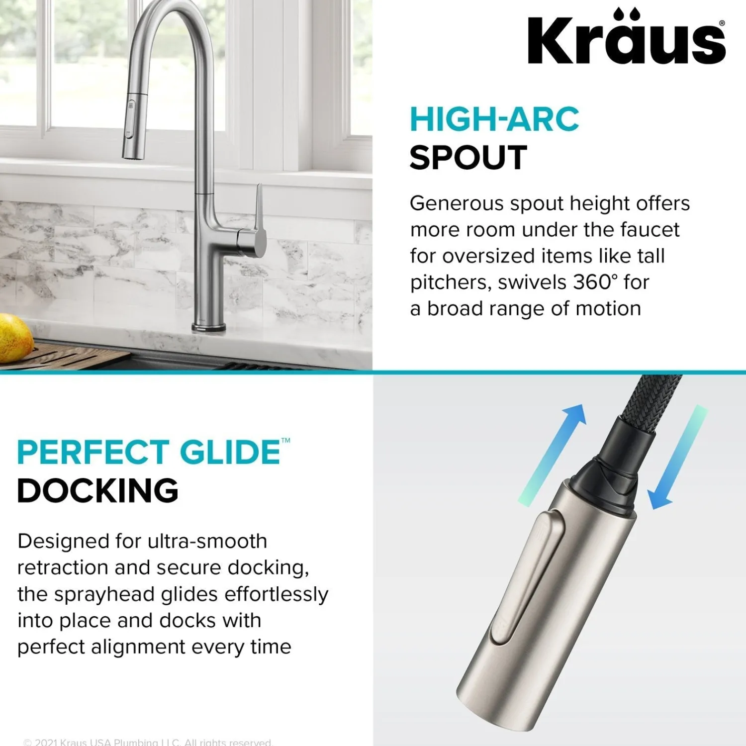 Online Oletto Tall Modern Single-Handle Touch Activated with Pull Down Sprayer in Spot Free Stainless Steel Touchless, Sensor And Tap Activated Kitchen Faucets