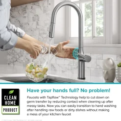 Online Oletto Tall Modern Single-Handle Touch Activated with Pull Down Sprayer in Spot Free Stainless Steel Touchless, Sensor And Tap Activated Kitchen Faucets