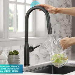 Online  Oletto Tall Modern Single-Handle Touch Activated with Pull Down Sprayer in Matte Black Touchless, Sensor And Tap Activated Kitchen Faucets
