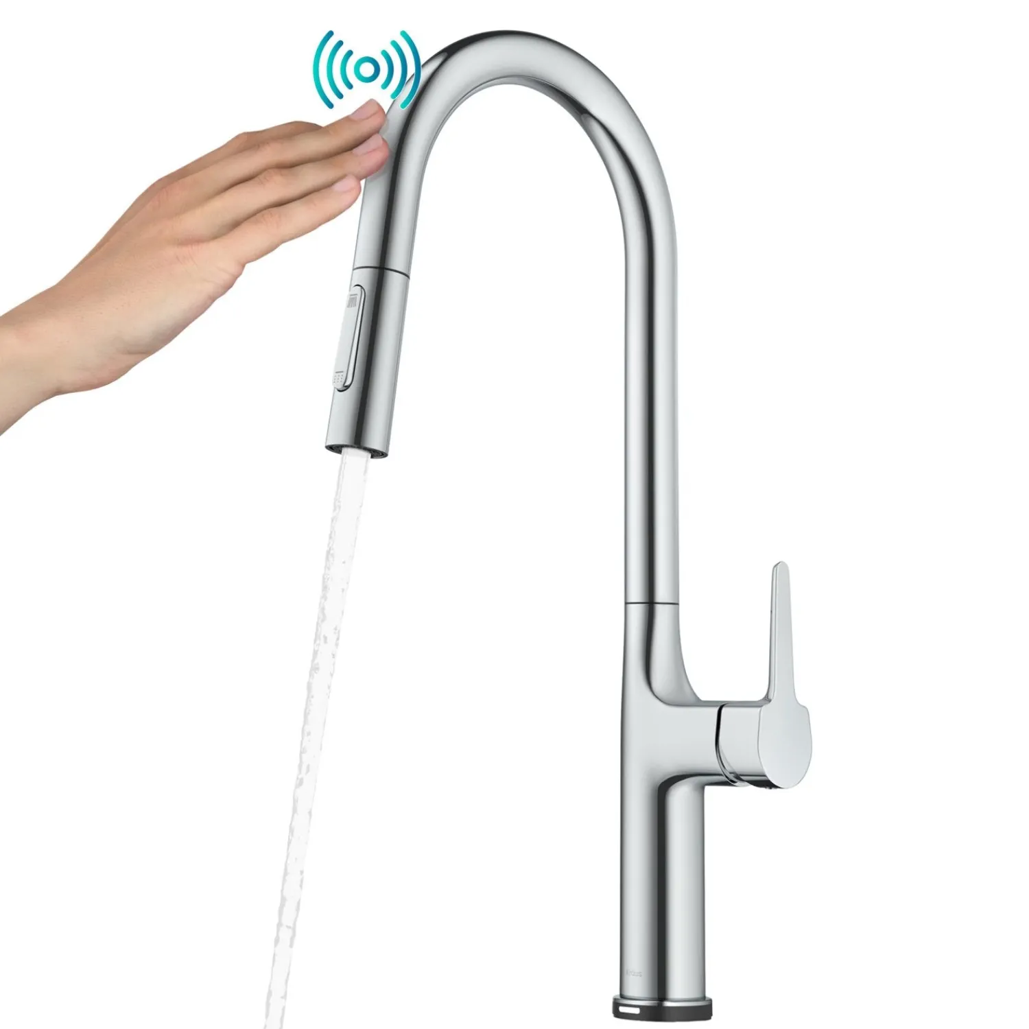 New Oletto Tall Modern Single-Handle Touch Activated with Pull Down Sprayer in Chrome Touchless, Sensor And Tap Activated Kitchen Faucets