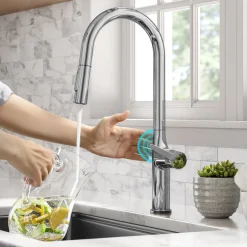 New Oletto Tall Modern Single-Handle Touch Activated with Pull Down Sprayer in Chrome Touchless, Sensor And Tap Activated Kitchen Faucets