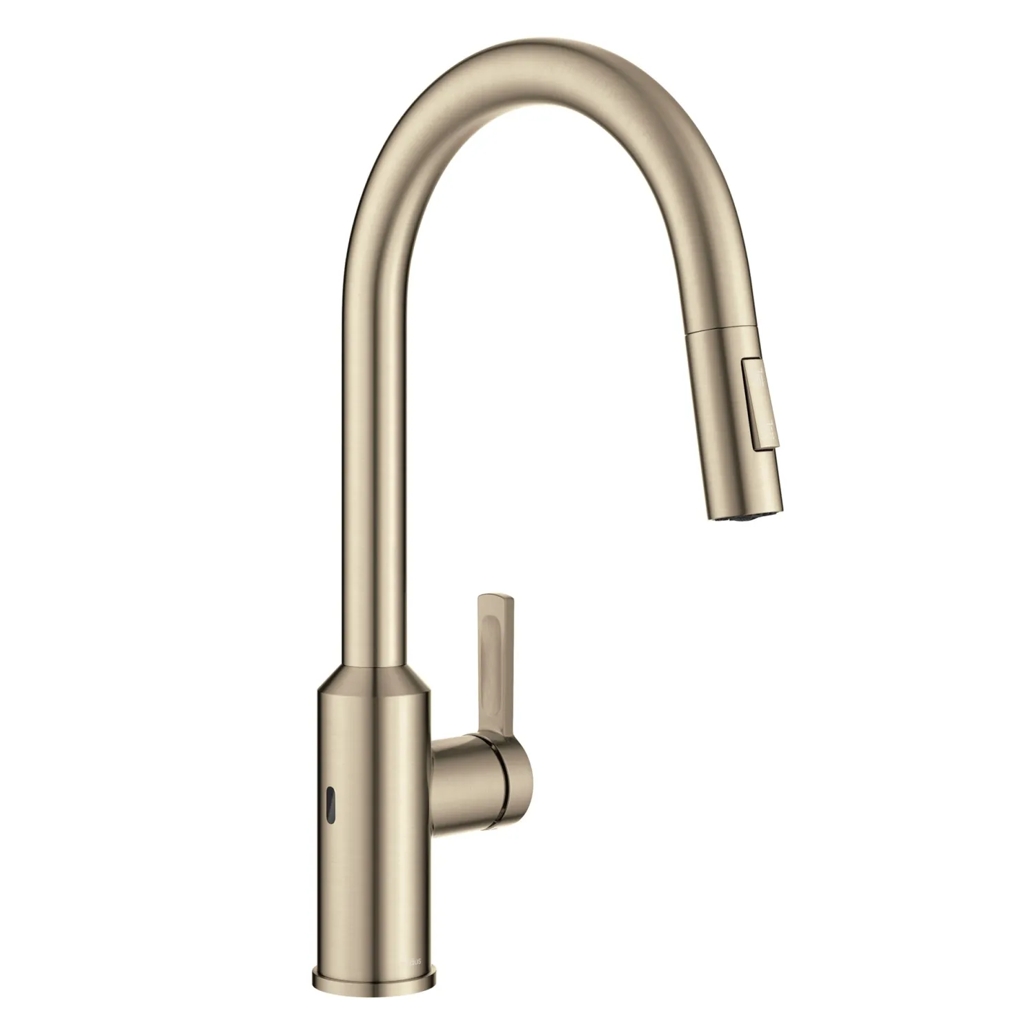 Oletto Touchless Pull-Down Kitchen Faucet in Spot-Free Antique Champagne Bronze Touchless, Sensor And Tap Activated Kitchen Faucets|Single Hole