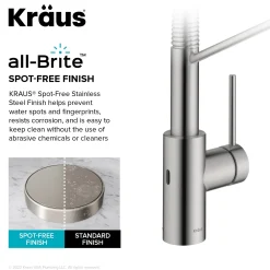 Online Oletto Touchless Pull-Down Single Handle Faucet in Spot Free Stainless Steel Touchless, Sensor And Tap Activated Kitchen Faucets|Single Hole