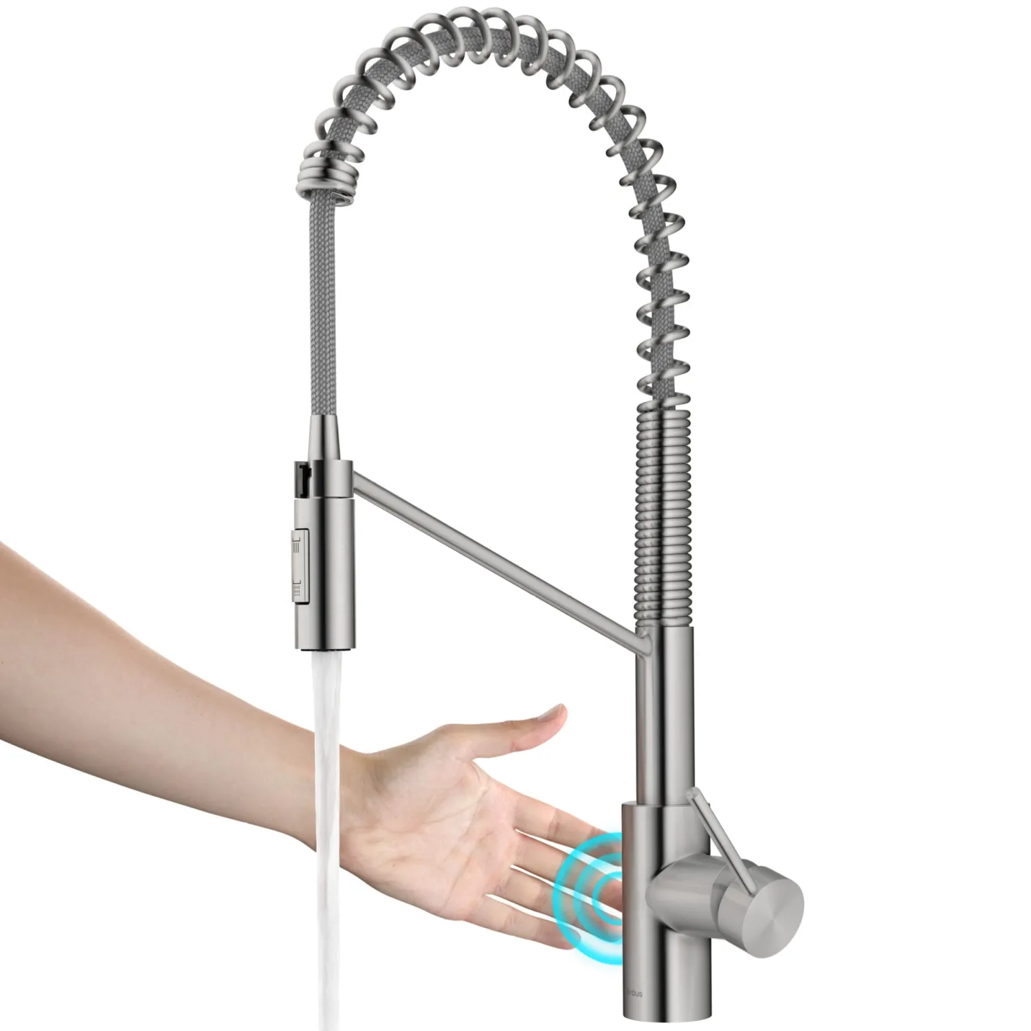 Online Oletto Touchless Pull-Down Single Handle Faucet in Spot Free Stainless Steel Touchless, Sensor And Tap Activated Kitchen Faucets|Single Hole