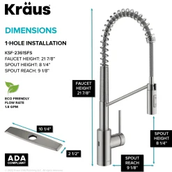 Online Oletto Touchless Pull-Down Single Handle Faucet in Spot Free Stainless Steel Touchless, Sensor And Tap Activated Kitchen Faucets|Single Hole