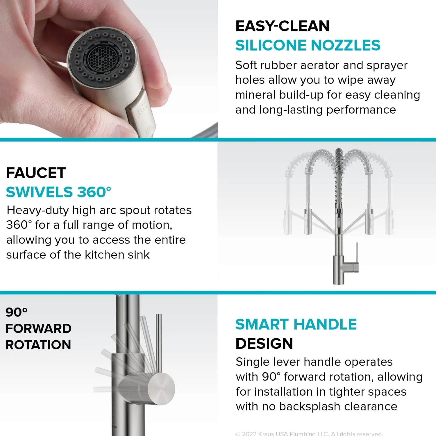 Online Oletto Touchless Pull-Down Single Handle Faucet in Spot Free Stainless Steel Touchless, Sensor And Tap Activated Kitchen Faucets|Single Hole