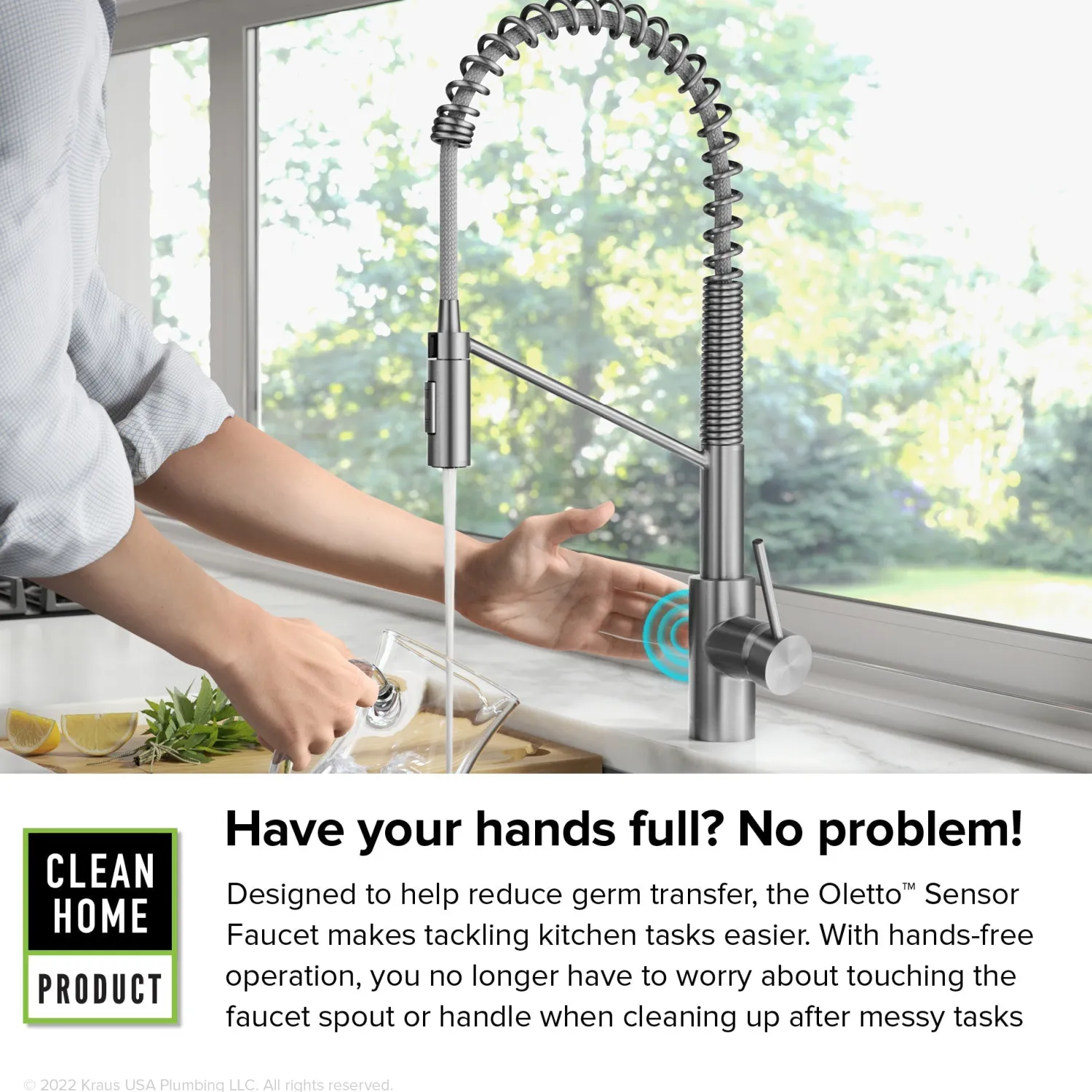 Online Oletto Touchless Pull-Down Single Handle Faucet in Spot Free Stainless Steel Touchless, Sensor And Tap Activated Kitchen Faucets|Single Hole