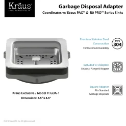 Outlet Pax Garbage Disposal Adapter Sink Drains, Disposer Flanges & Air Gaps|Garbage Disposals & Parts