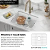 Discount Pintura 21" Undermount Enameled Single Bowl Kitchen Sink in White Single Bowl Sinks|Undermount Sinks