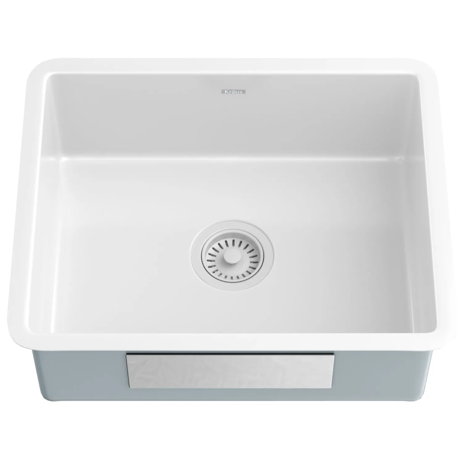 Discount Pintura 21" Undermount Enameled Single Bowl Kitchen Sink in White Single Bowl Sinks|Undermount Sinks