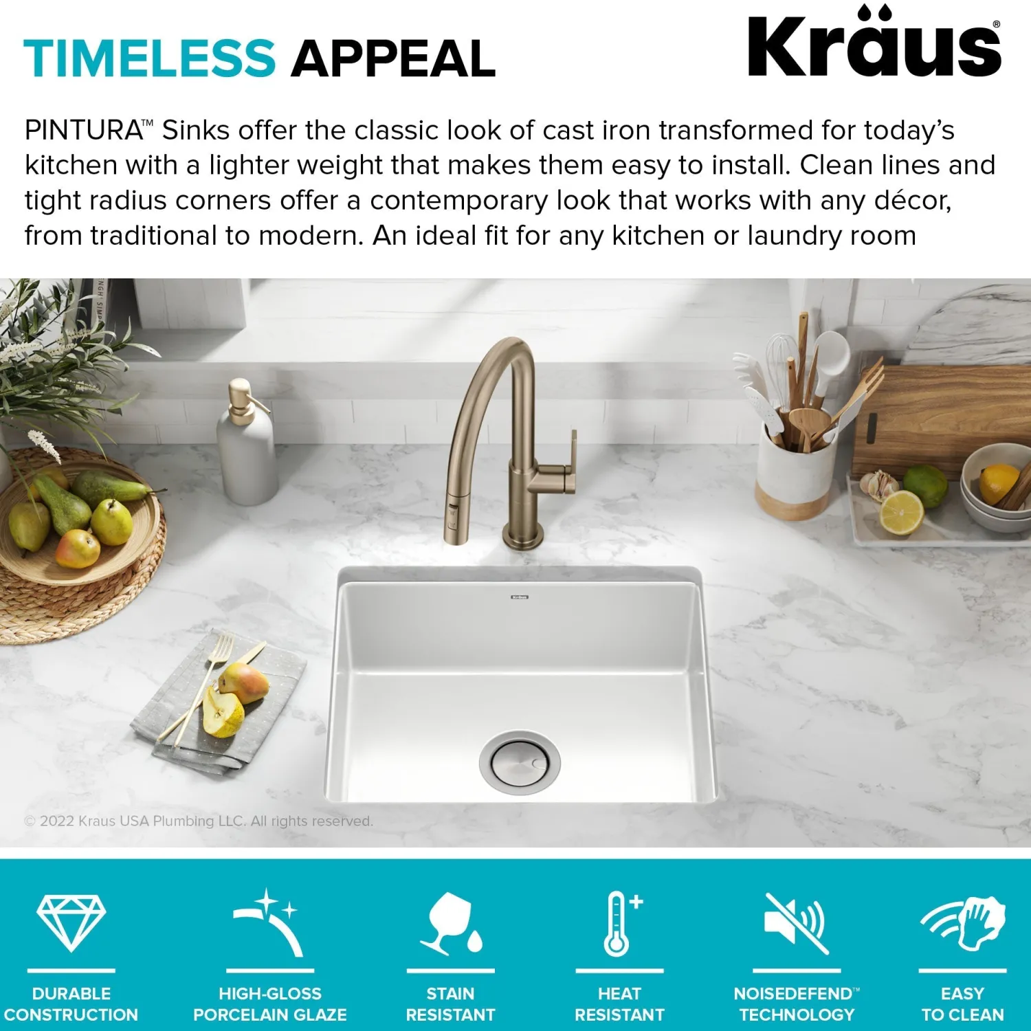 Discount Pintura 21" Undermount Enameled Single Bowl Kitchen Sink in White Single Bowl Sinks|Undermount Sinks