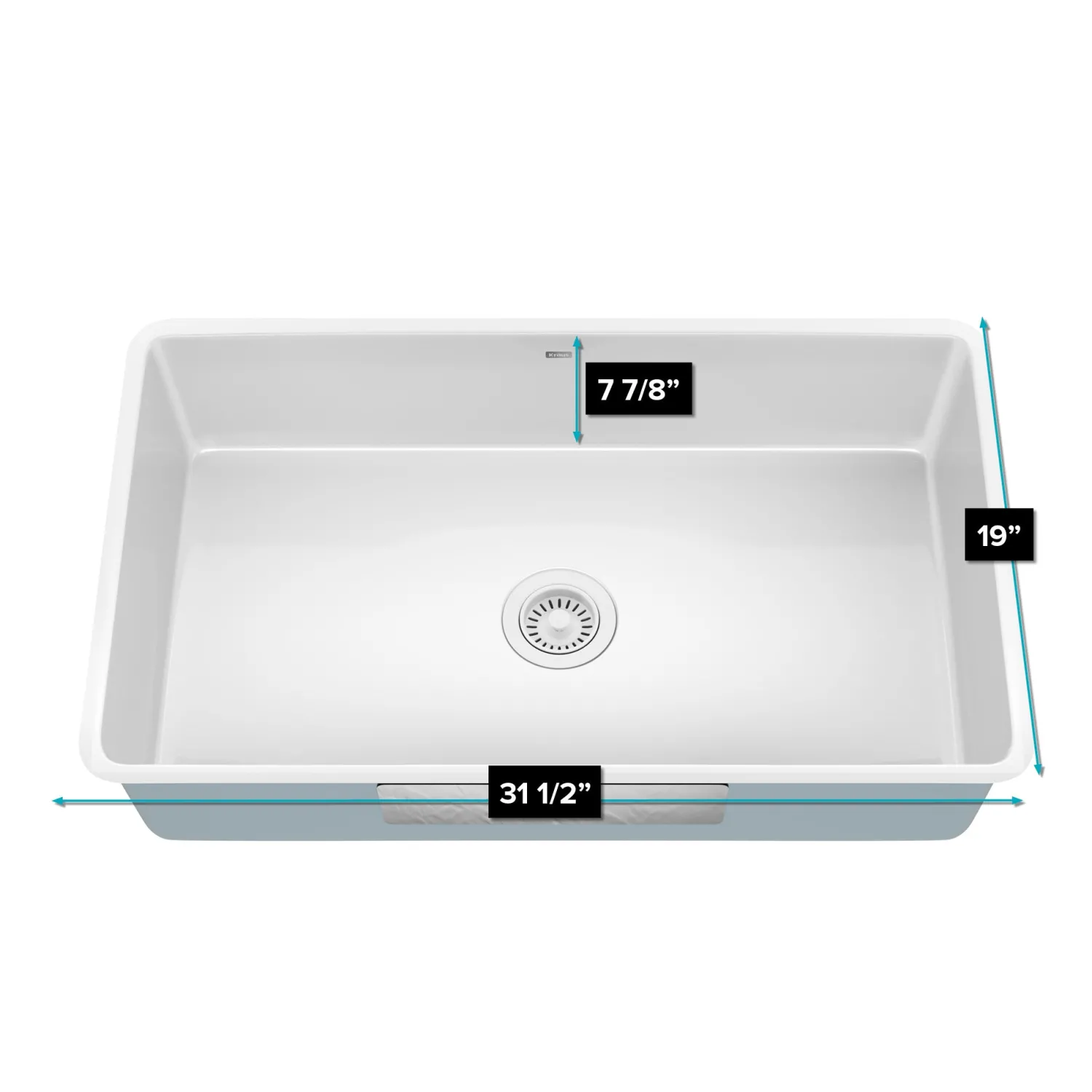 Outlet Pintura 32" Undermount Porcelain Enameled Steel Kitchen Sink in White Single Bowl Sinks|Undermount Sinks
