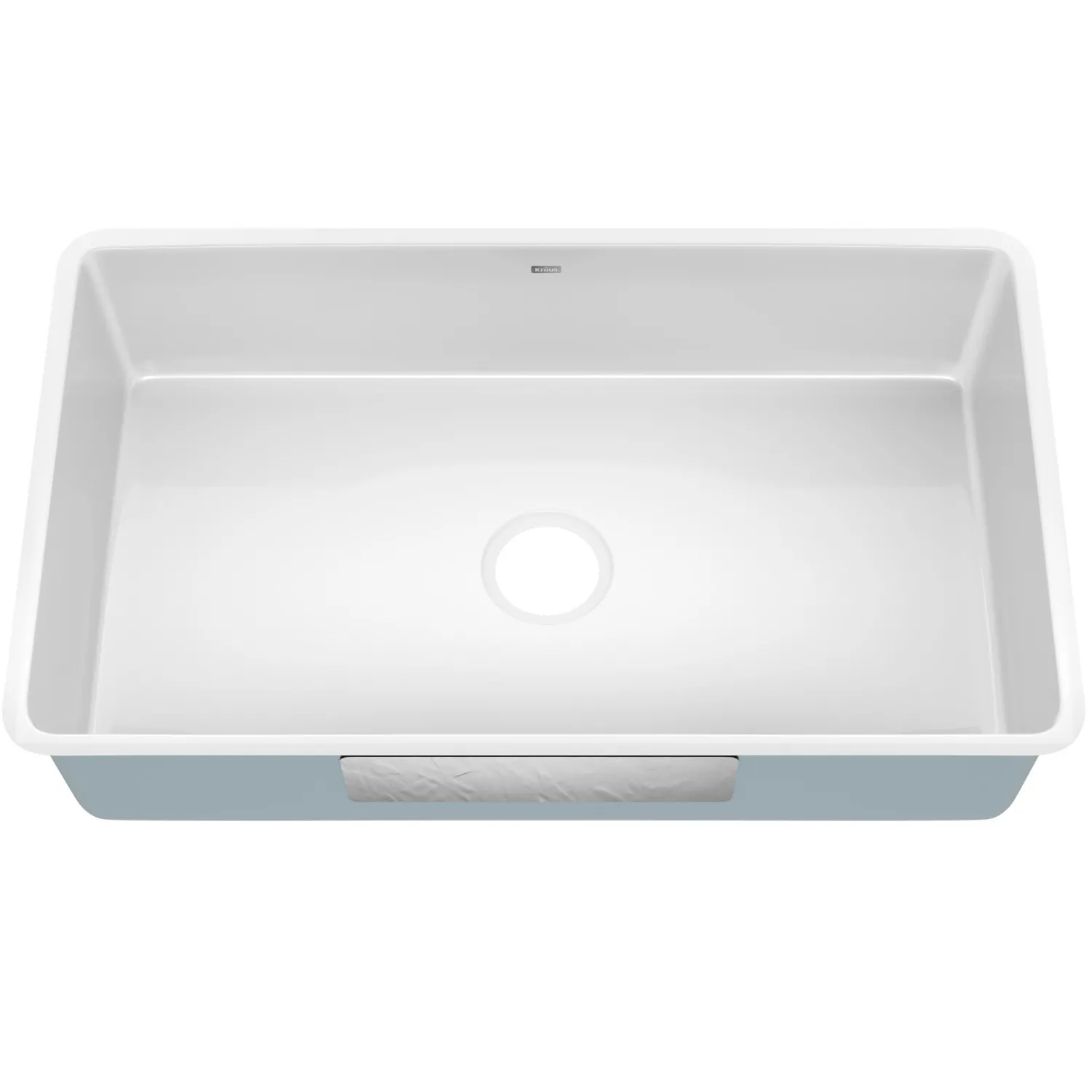 Outlet Pintura 32" Undermount Porcelain Enameled Steel Kitchen Sink in White Single Bowl Sinks|Undermount Sinks
