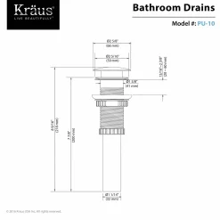 New Pop-Up Drain for Bathroom Sink in Satin Nickel Sink Drains|Overflow Bathroom Sink Drains