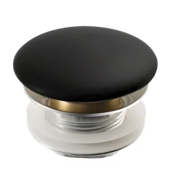 Best Pop-Up Drain with Porcelain Ceramic Top for Bathroom Sink without Overflow, Gloss Black Sink Drains|Overflow Bathroom Sink Drains