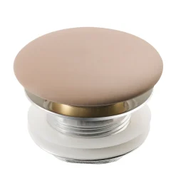 New Pop-Up Drain with Porcelain Ceramic Top for Bathroom Sink without Overflow, Gloss White Sink Drains|Overflow Bathroom Sink Drains