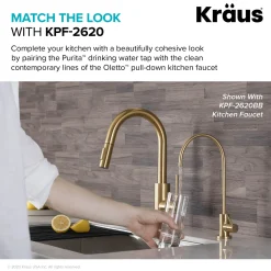 Hot Purita 100% Lead-Free Kitchen Water Filter Faucet in Spot Free Stainless Steel Single Hole|Water Filter Faucets