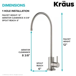 Hot Purita 100% Lead-Free Kitchen Water Filter Faucet in Spot Free Stainless Steel Single Hole|Water Filter Faucets